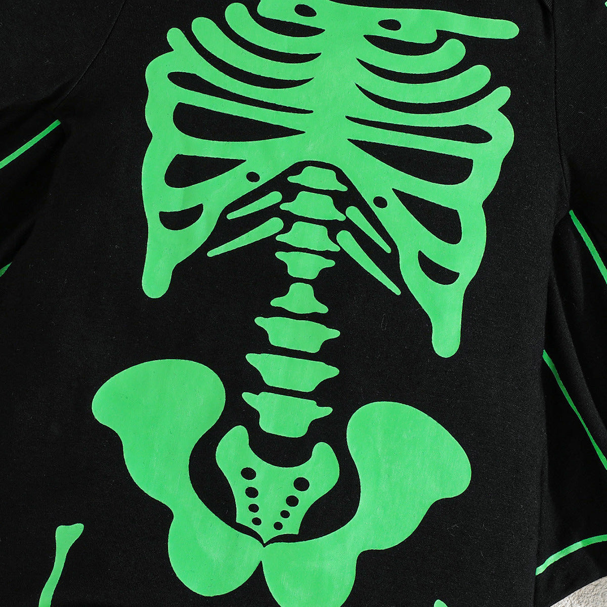 Baby Halloween Skeleton Bat Long Sleeve Onesie Costume with Hat