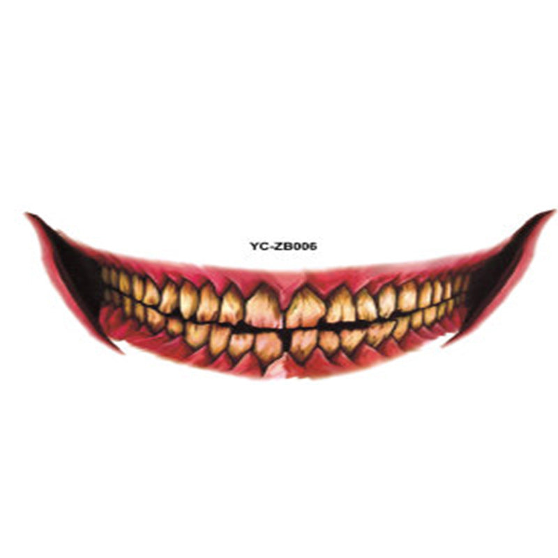 Halloween Mouth Tattoo Stickers Horror Lip DIY Decoration BIG MOUTH TATTOOS