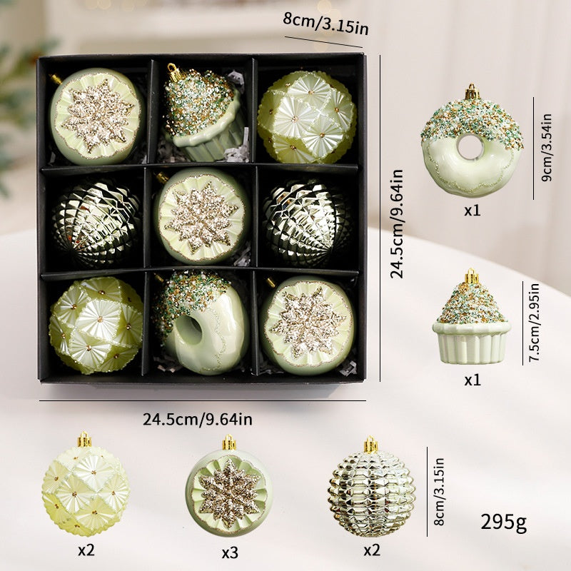 Christmas Ball Electroplated Irregular Painted Christmas Decoration Ornament Hanging Decor