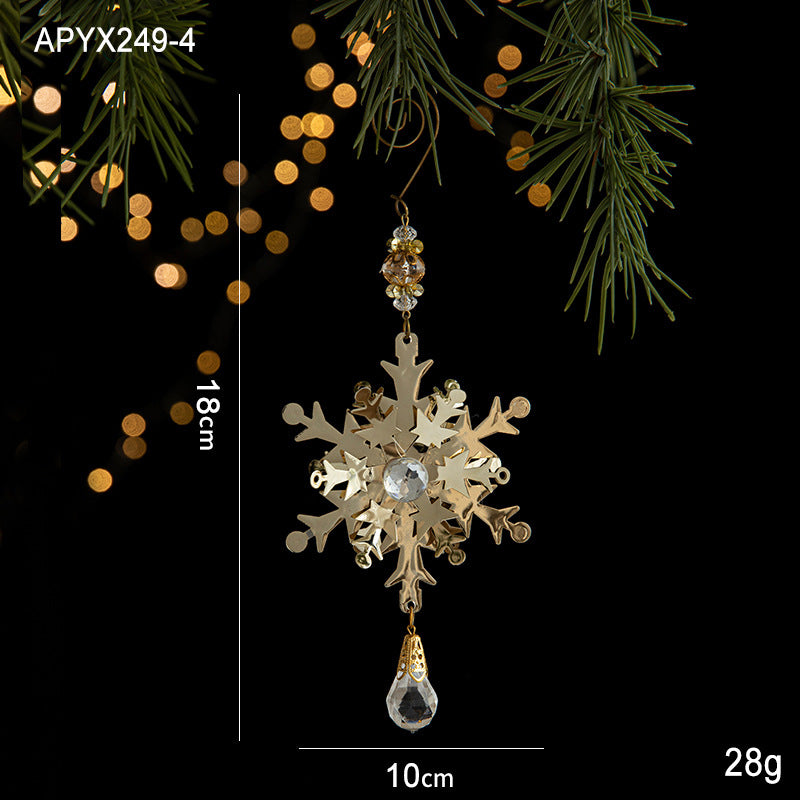 Christmas decoration atmosphere scene arrangement Christmas tree iron decoration snowflake decoration pendant pendant