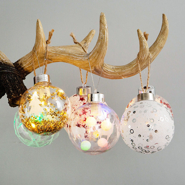 Colours LED Transparent Ball Light Christmas Tree Hanging Ornament Decoration