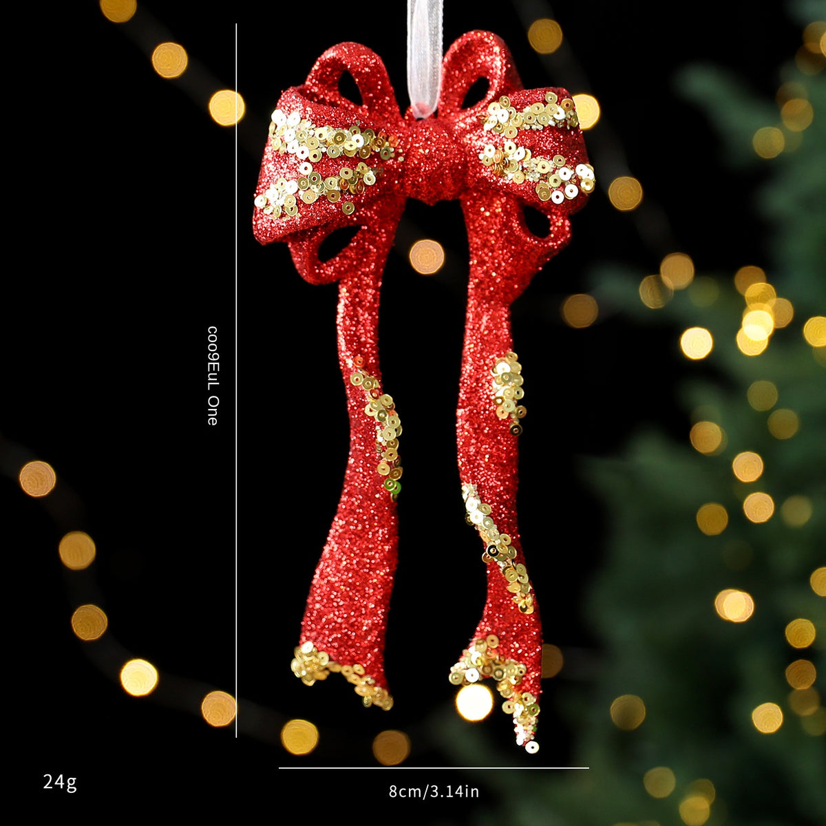 Saintyuan PC Sequin Glitter Pendant Christmas Decoration Snowflake Ornament for Christmas Tree Decoration